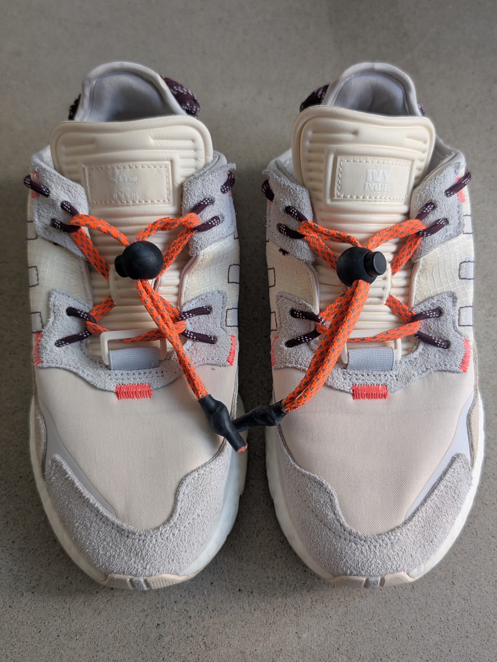 Adidas Nite Jogger Beyonce Ivy Park Grey Orange unisex Sz 6.5 #FX3239